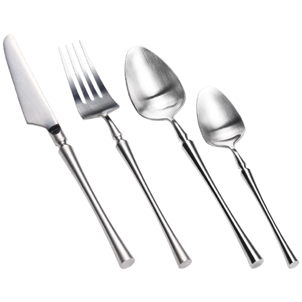 

Cutlery Tableware Set Spoons Fork Flatware Stainless Steel Spoon Steak Utensils Kit Dinnerware Party Eating Western Serving