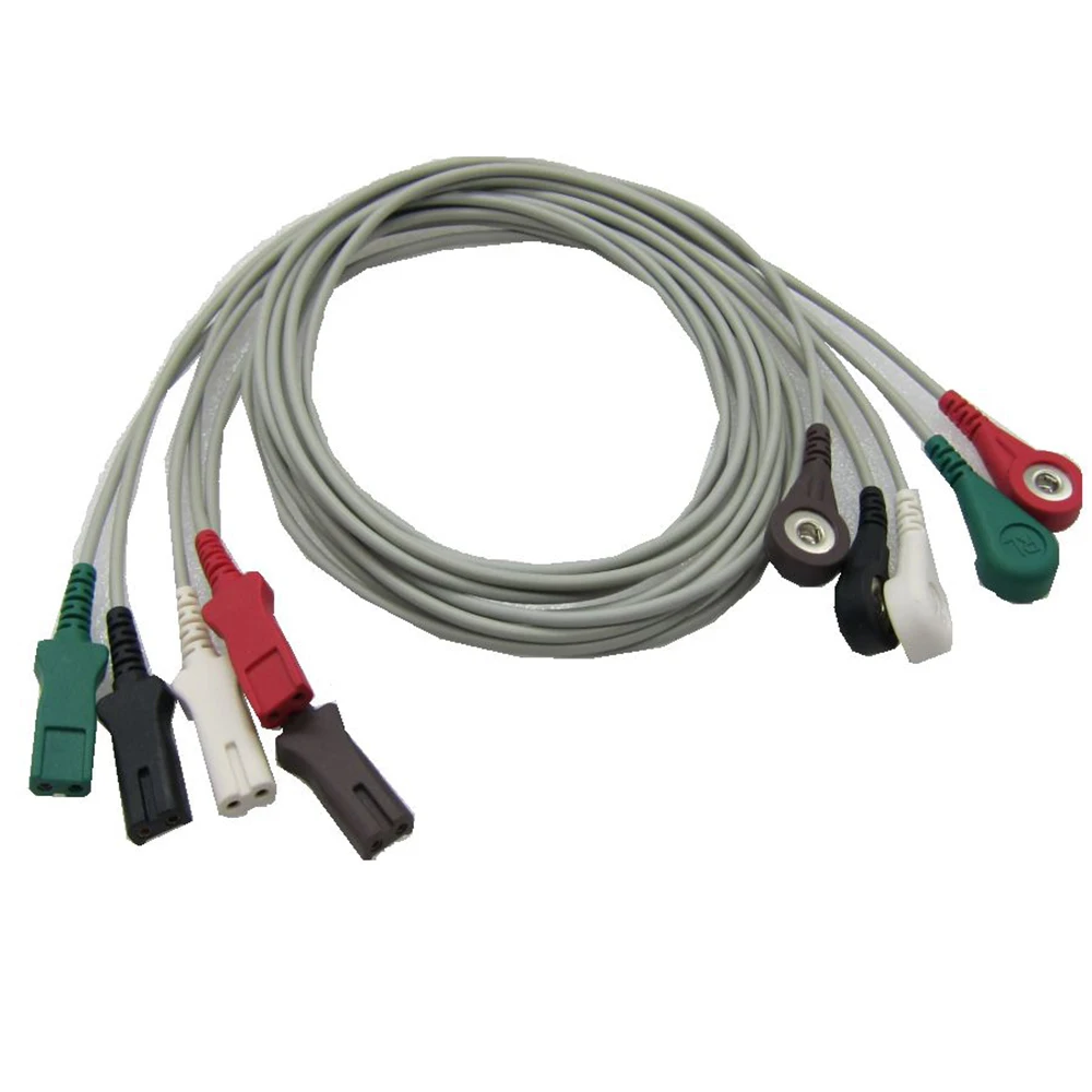 

Holter Recorder ECG Patient LL Style Cable 3/5 Leads Snap/Clip AHA Standard for Instruments Holter Lead Wires