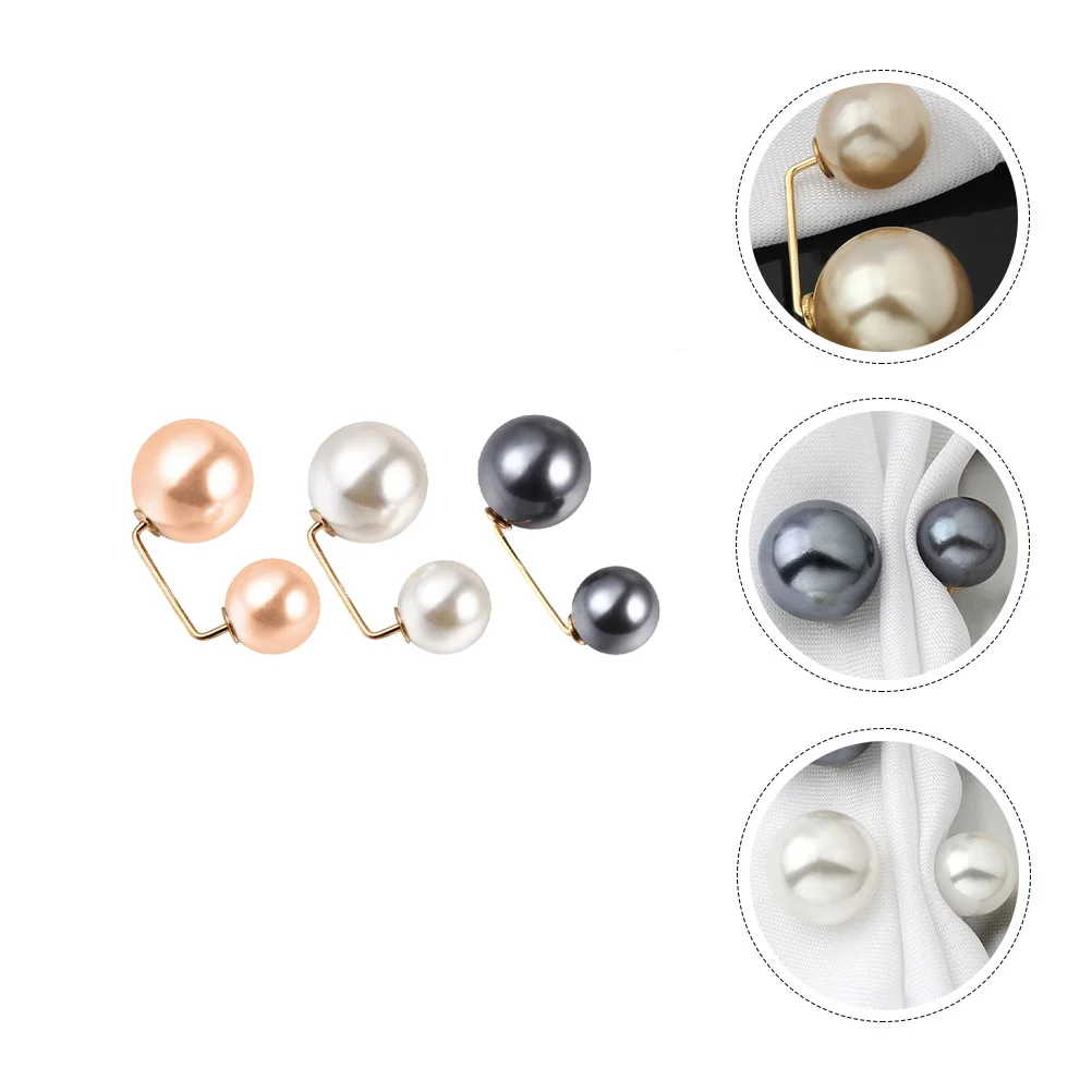 

Pin Buttons Cardigan Brooch Pearl Safety Brooches Skirt Jean Lapel Buckle Small Cloth Delicate Pants Bronzedenim Faux Waistline