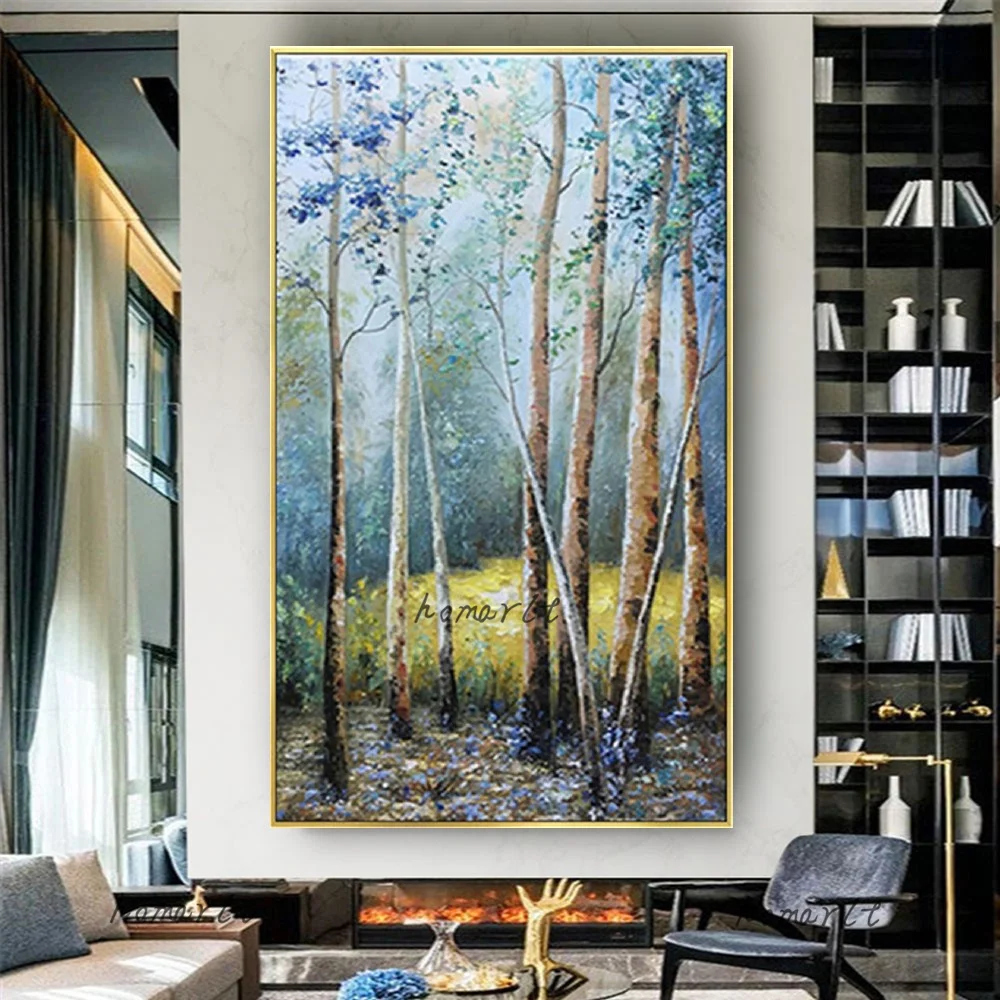 Новый дизайн Современная картина маслом на дереве ручной работы Абстрактная