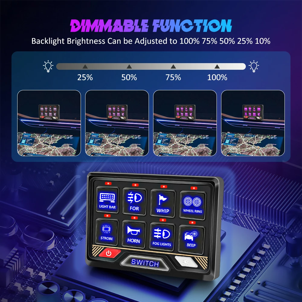 Новая 8-групповая панель переключателей контроллер RGB многофункциональная