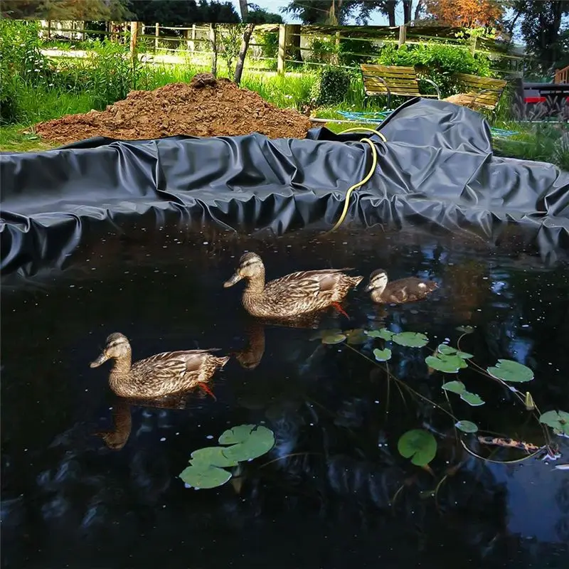 Фото Пленка для пруда ABHI-7X10 футов, HDPE, утолщенная, для наружных прудов, для водопадов, черная. №5