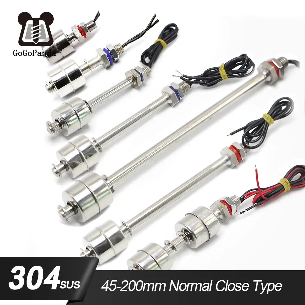 

M10*100MM Dual Ball Level Control Stainless Steel Water Level Sensor Liquid Float Switch 220V 1.5A 50W ZS10010-2 Normal Close