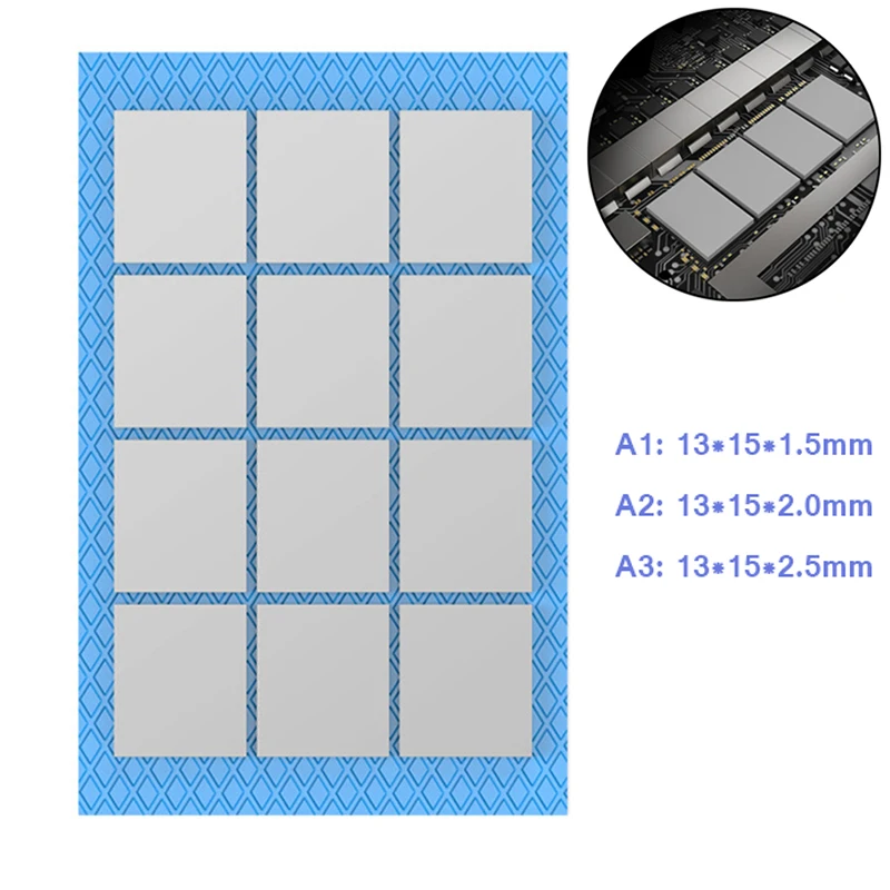 

3080 Silicone Heat Sink Thermal Grease Pad For Graphics Card Memory Integrated Circuit GPU Cooling Solid Thermal Pad