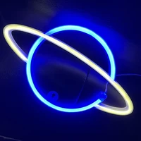 planet led lights neon sign bedroom wedding decor night lamp for room wall hanging art bar party usb battery powered nightlights