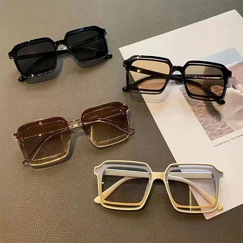 

Солнцезащитные очки в большой квадратной оправе UV400 для мужчин и женщин