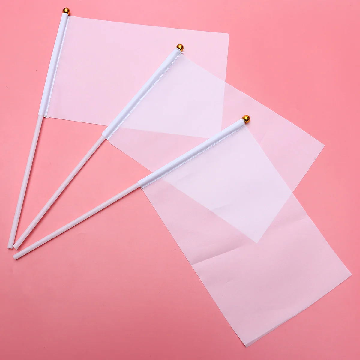 

24 PCS Soccer Referee Flags Small Garden Flags Small White Flag Small Garden Flag Stick Flags Decorative Flags Desk Flags