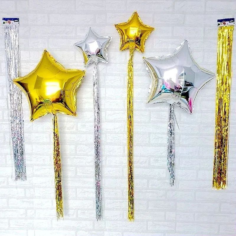 

10Pcs Party Rain Curtain Wholesale Bright Aluminum Foil Ribbon Birthday Wedding Festival Celebration Christmas Decoration Tassel