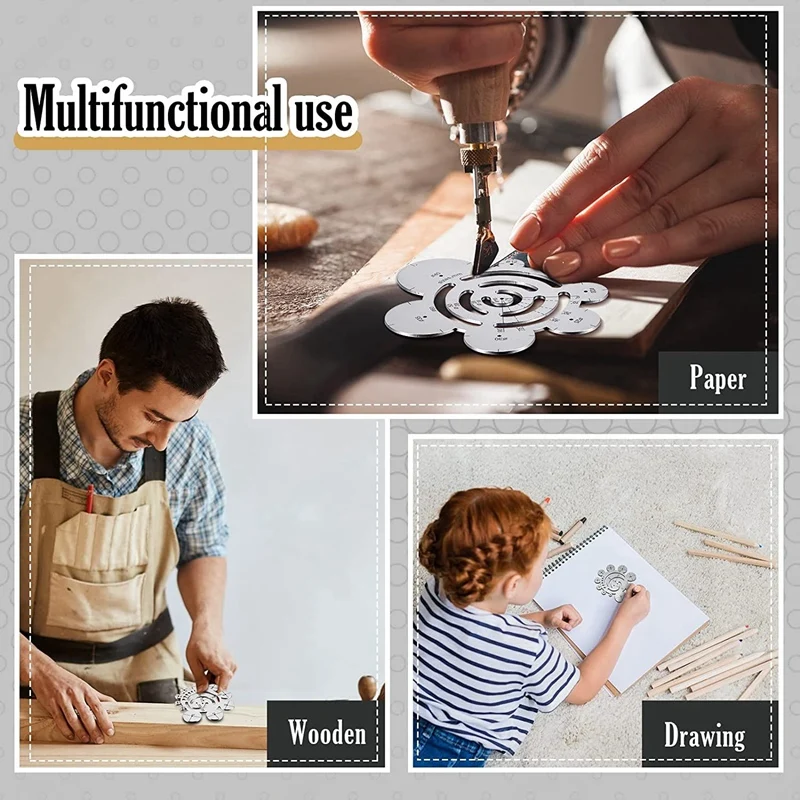 Круглые инструменты для резки кожи металлическая угловая линейка круг рукоделия