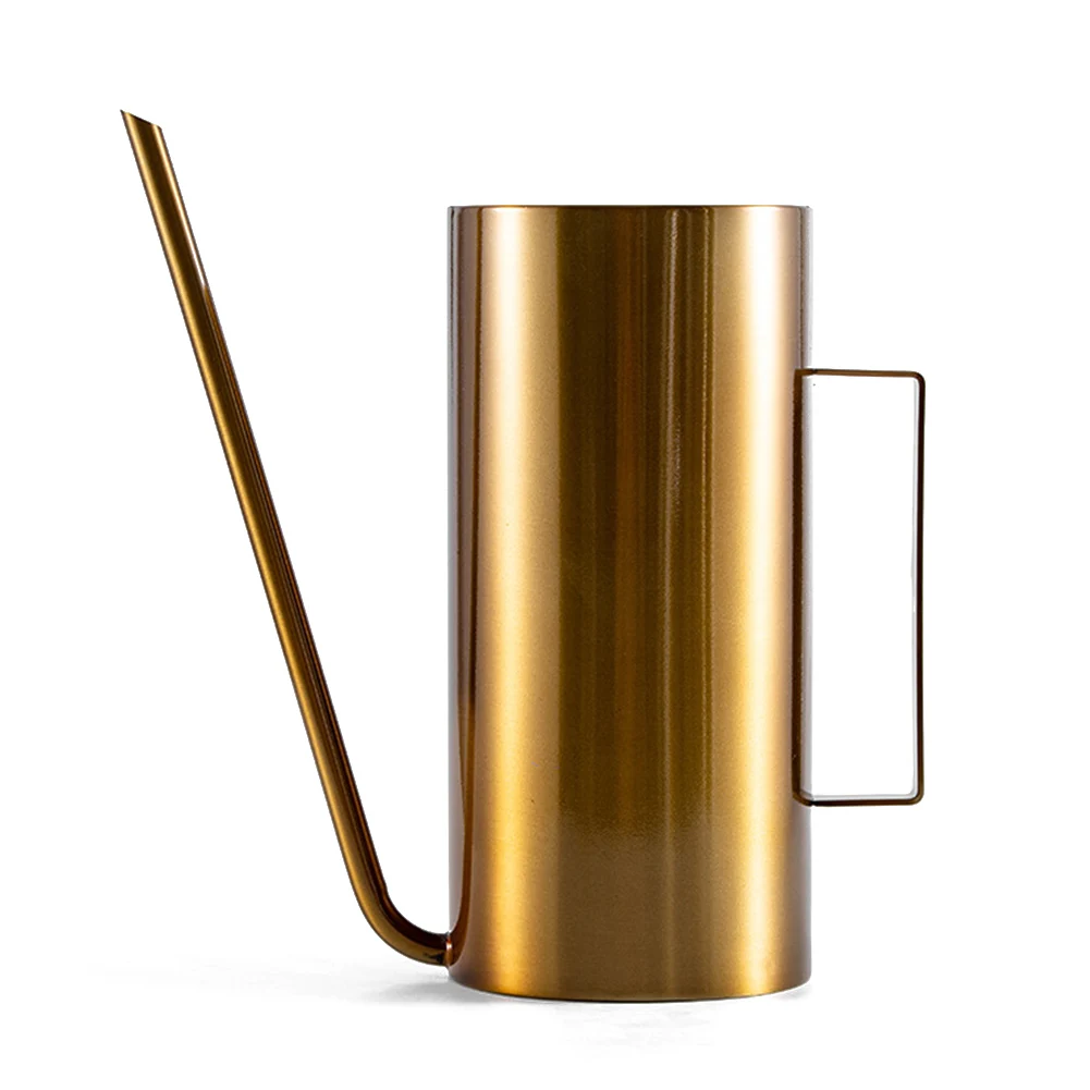 

1.5L Retro Watering Can Long Spout Gardening Tool Flowers Stainless Steel Portable Irrigation Greenhouse Indoor Outdoor Pot