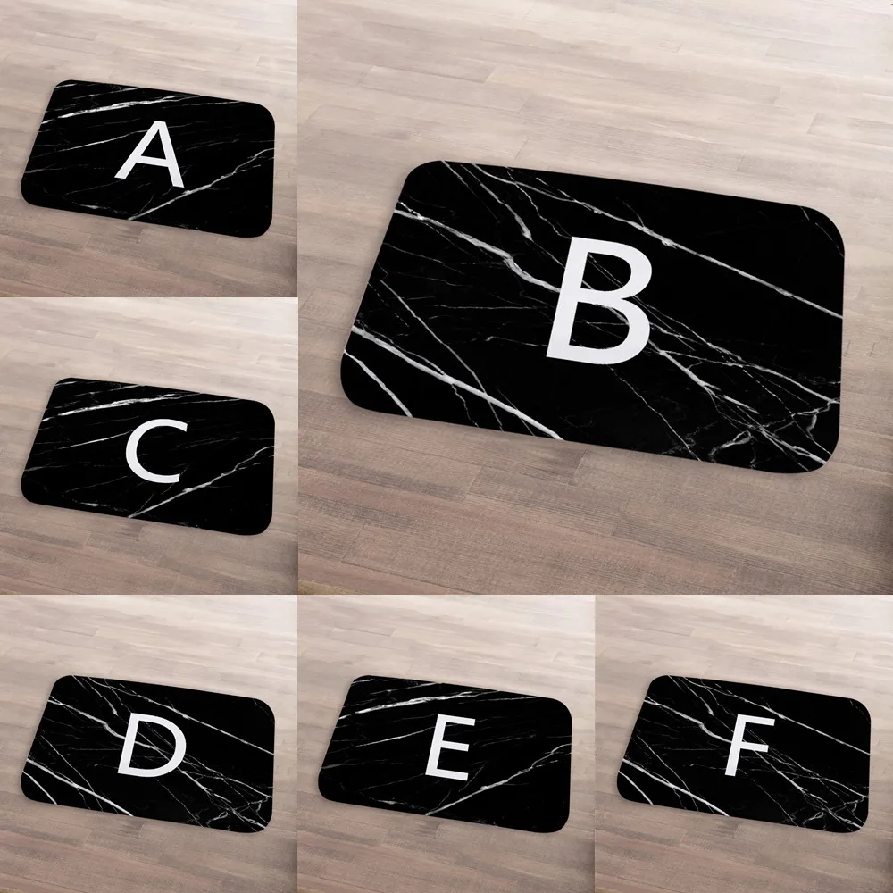 

Marble Natural Letters Pattern Door Mats Home Furniture For Bedroom Line Texture Abstraction Background Rugs And Carpets