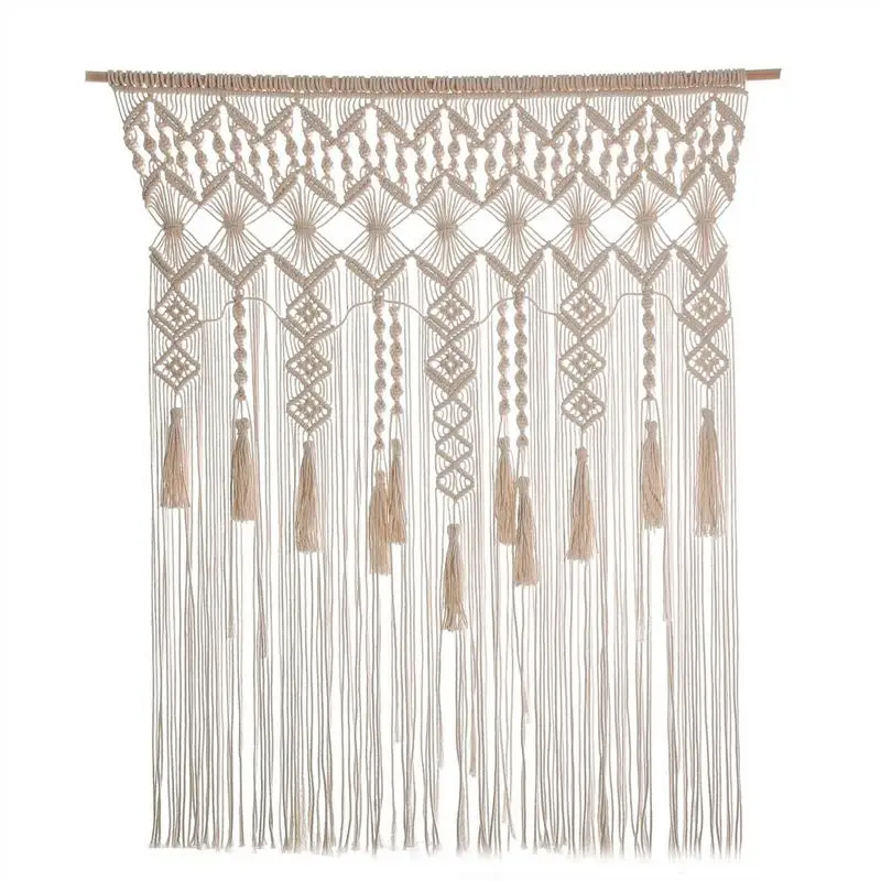 

Nordic Bohemian Macrame Wall Tassel Boho Tapestry Hand-Woven For Home Decor Living Room Bedroom Room House Decoration
