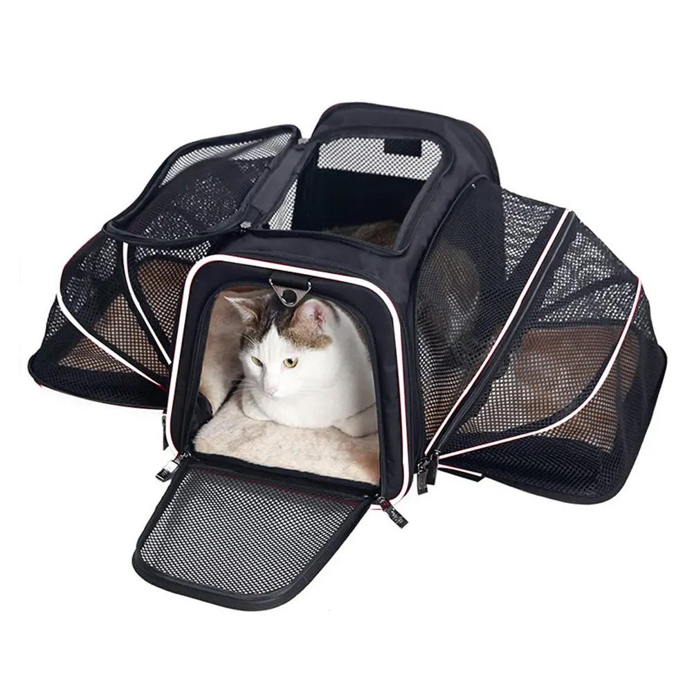 

Pet Carriers Bag Portable Breathable Foldable Outdoor Travel Bag Cat Dog Carrier Bags Outgoing Pets Cats Handbag Safety Zippers