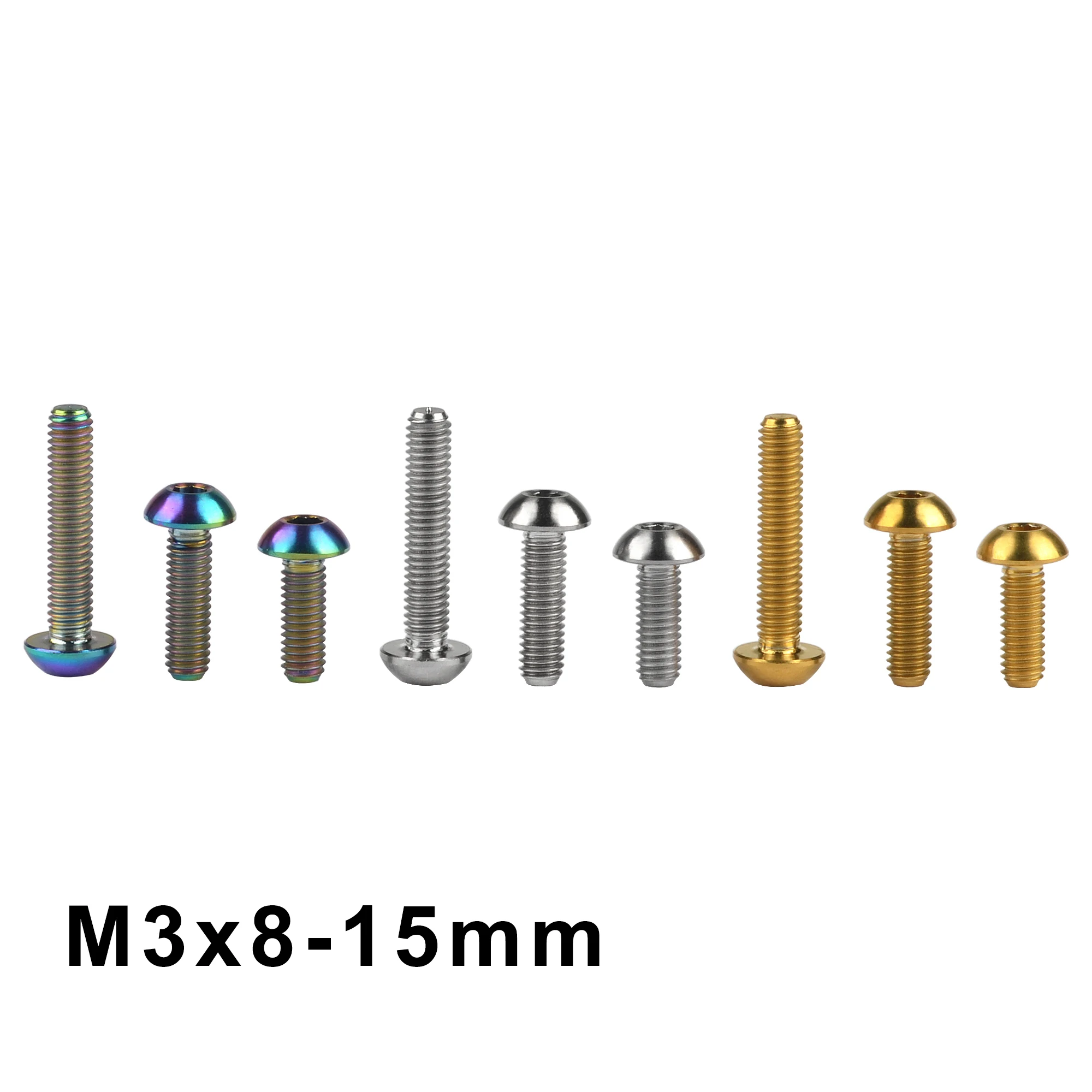 

Weiqijie титановый болт M3x 8 10 15 мм Шестигранная головка для велосипеда