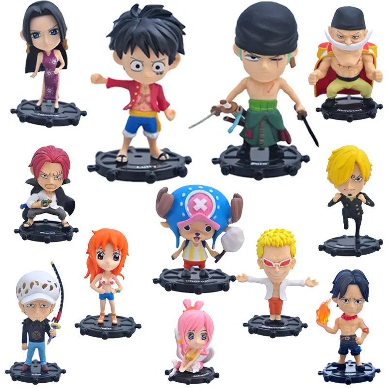 

9CM One Piece Action Figure Model Toy Japanese Anime Peripheral Collection Desktop Decor Luffy Nami Dolls Toy For Children