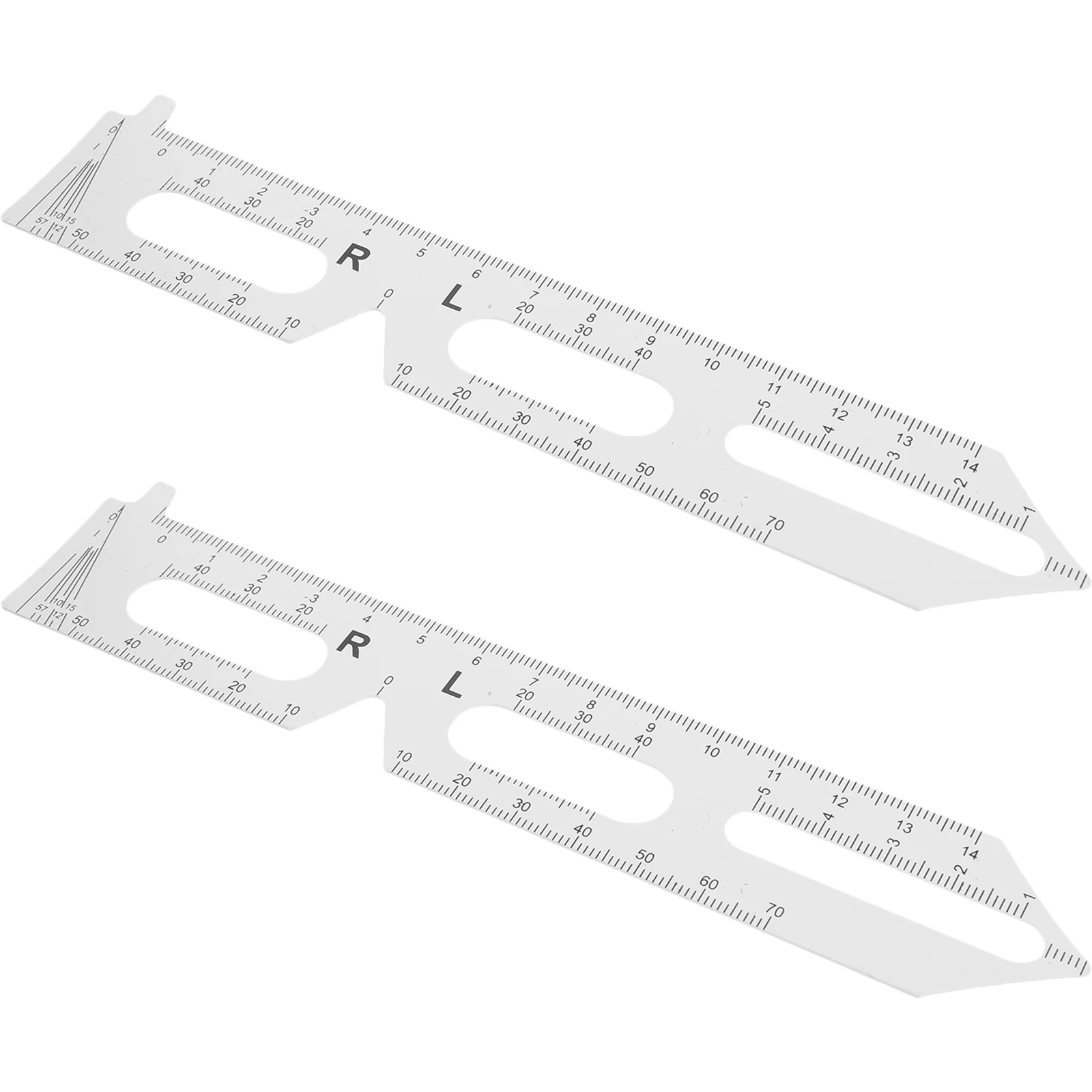 2 шт. портативная пластиковая линейка для чёрных зрачков