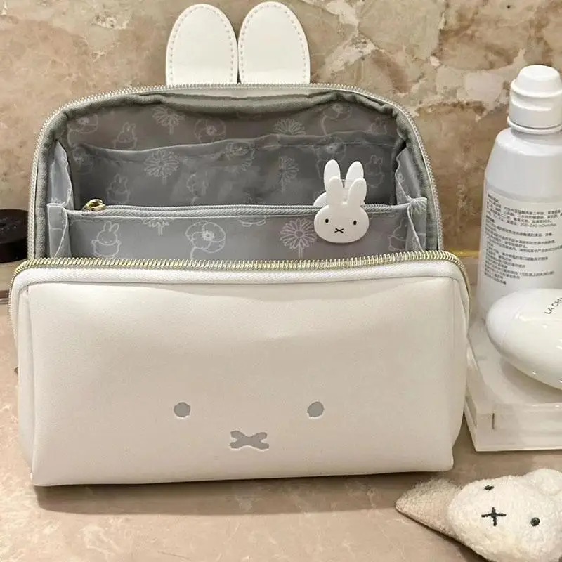Cartoon Miffys Handheld Pencil Bag Makeup Cosmetic Purse Wallet Bags Stationery Storage School Supplies Girls Birthday Gifts