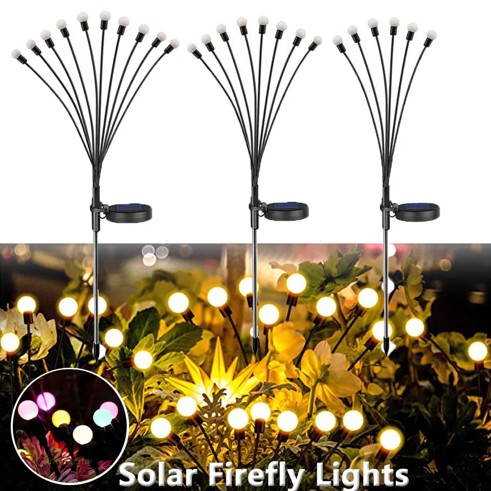 

Solar Firework Firefly Lights Outdoor Waterproof IP65 LED Firefly Garden Yard Christmas Decoration Lawn And Ground Plug Lights