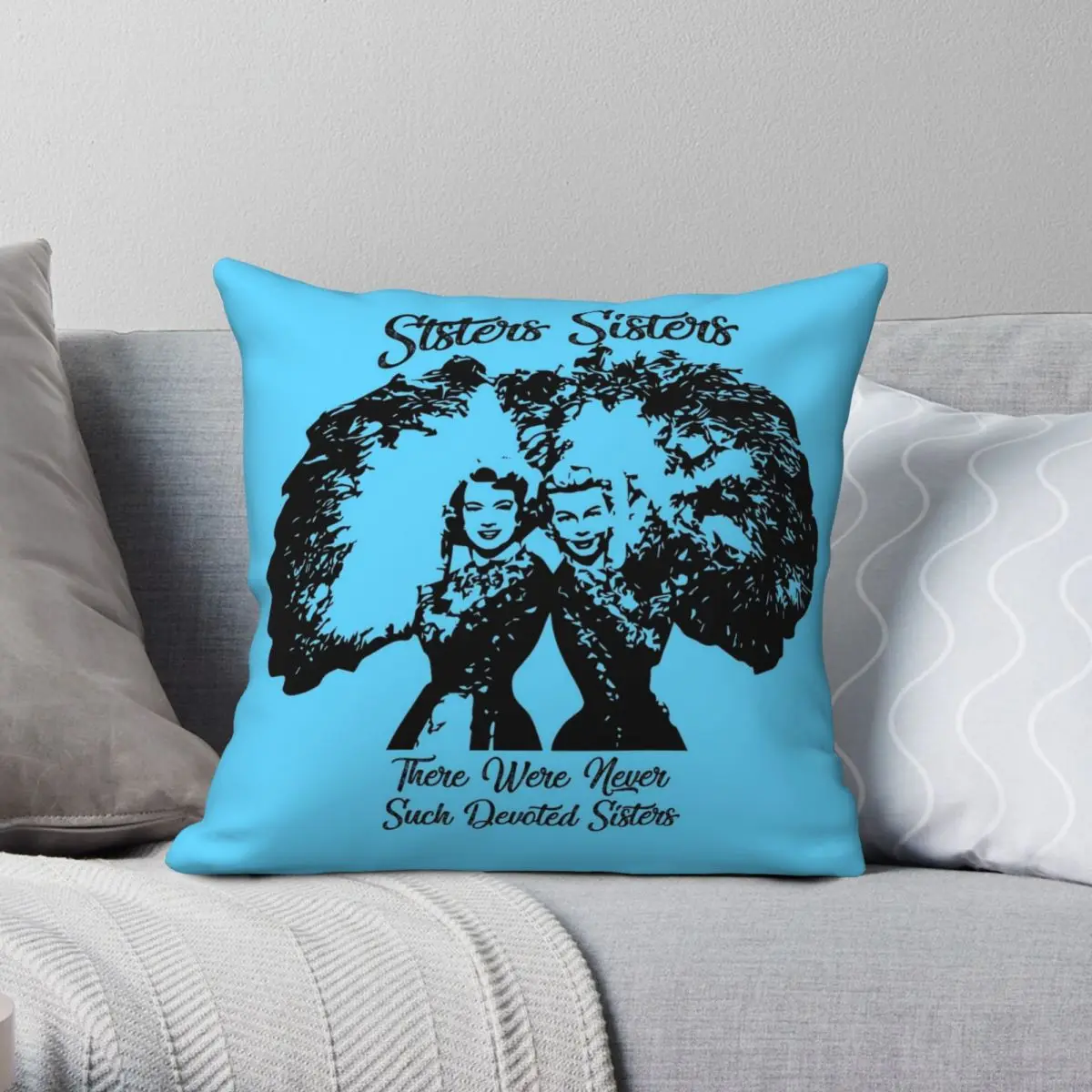 

Sisters Sisters Pillowcase Polyester Linen Velvet Pattern Zip Decor Pillow Case Home Cushion Cover Wholesale 45x45