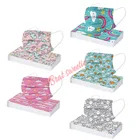 50 шт., детская одноразовая маска для лица с фильтром