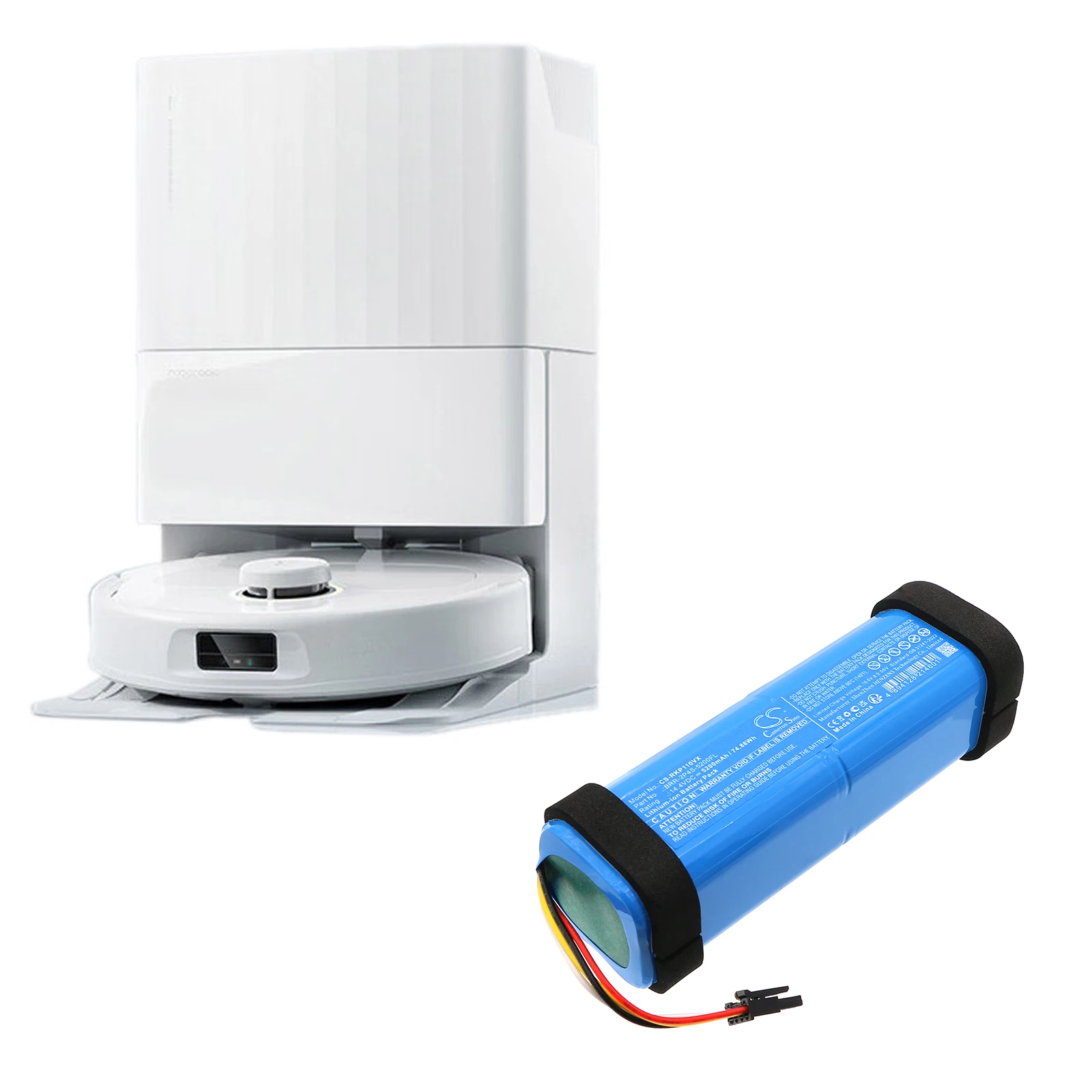 Фото Сменная аккумуляторная батарея 14.4V 5200mAh для роботов-пылесосов Roborock A8600RR G30U P10 Pro P10S P10S Pro P20 P20 Pro Q5+ Q5 Pro Q5 Pro+ Q8 10R №1