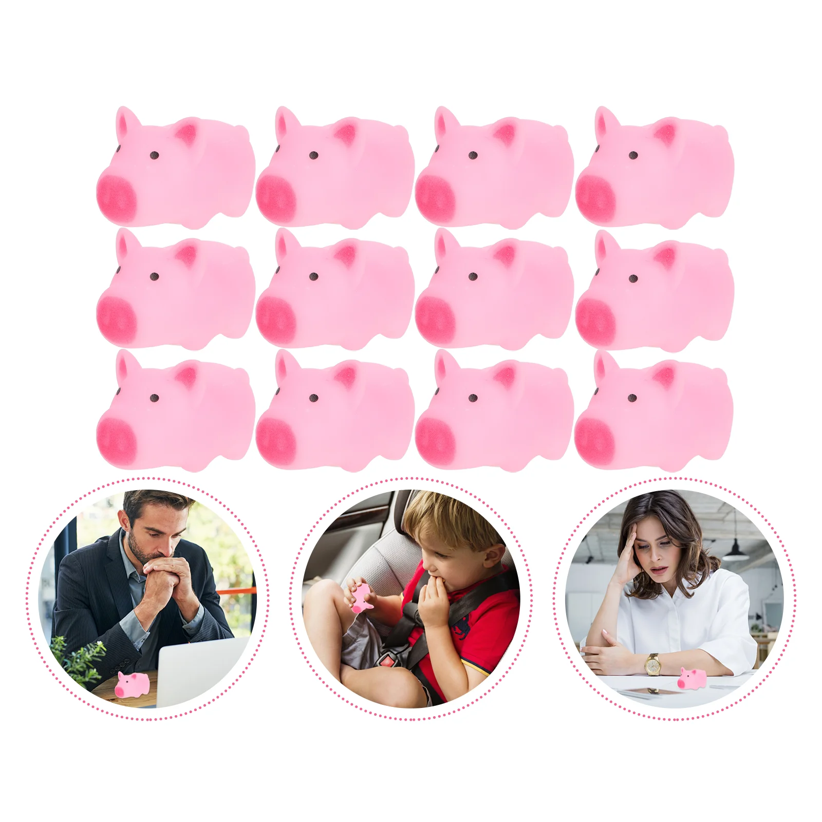 

20 Pcs Piggy Vent Toy Party Tricky Props Shape Kids Mini Toys Simulation Squeeze Stretchy Bath Squirt Plaything Animal