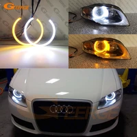 for audi a4 s4 rs4 b7 2004 2005 2006 2007 2008 2009 ultra bright dual color switchback day light turn signal smd led angel eyes