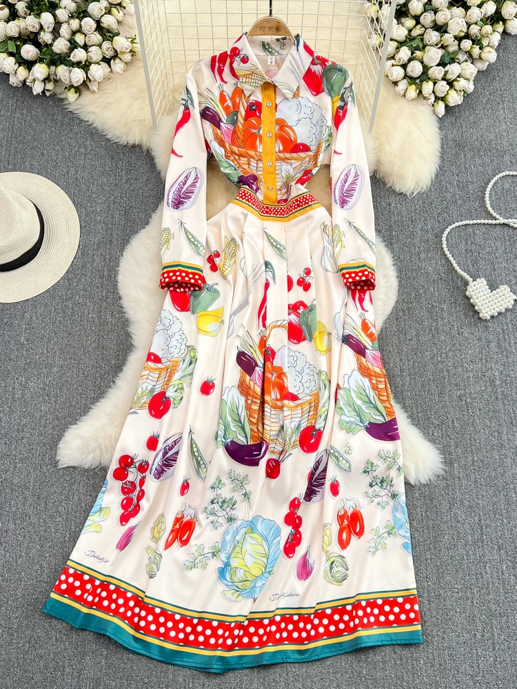 

Женское однобортное Платье с принтом, модель 2023 года