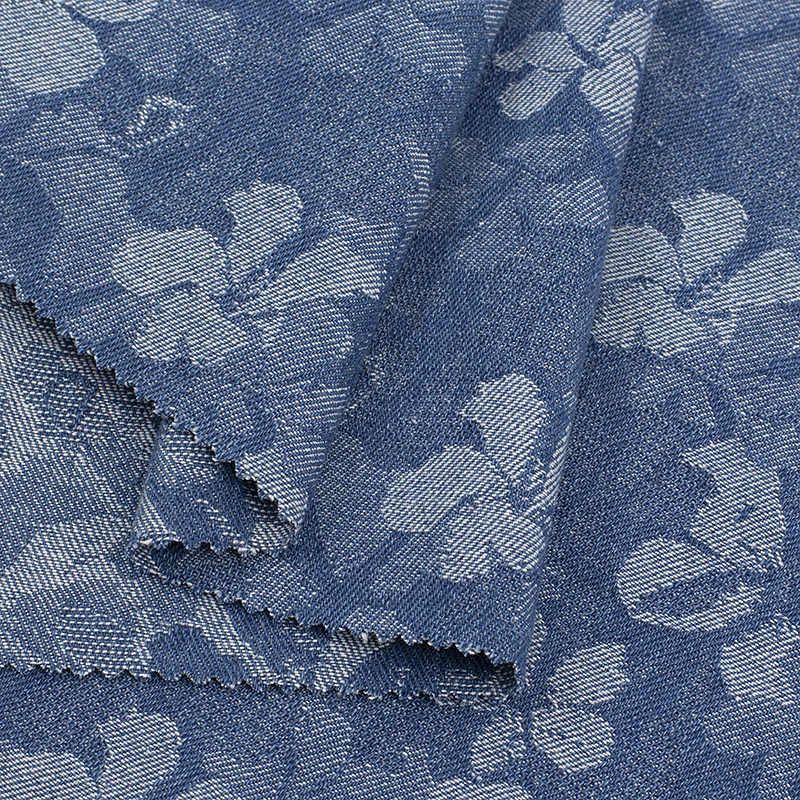 Хлопковая жаккардовая джинсовая ткань для шитья одежда юбки брюки платье шитье