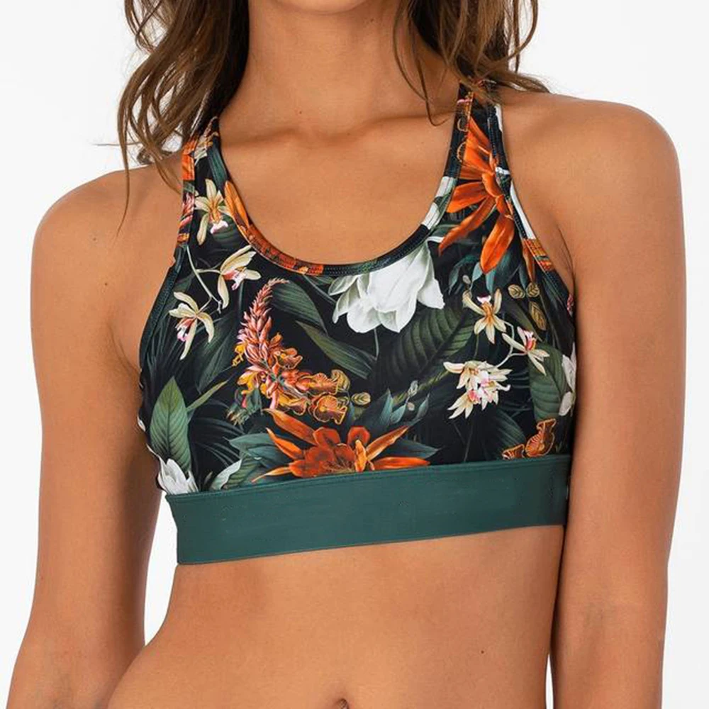 NAIKEWAY Jungle Fusion Bodysuit and Tank Top Set Yoga Bra Sexy Plastic Outdoor Sports Ladies Corset