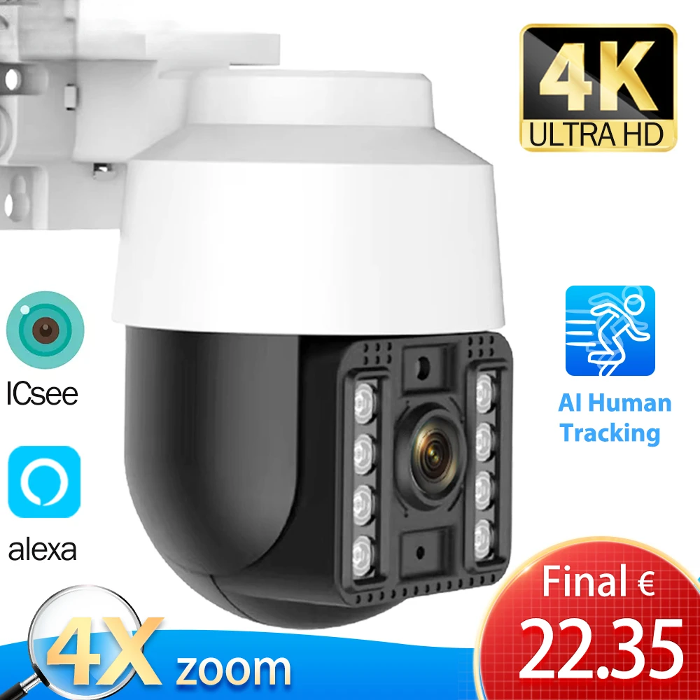 

Наружная IP-камера видеонаблюдения, 8 Мп, 4K, Wi-Fi, 360 дюйма, 5 Мп
