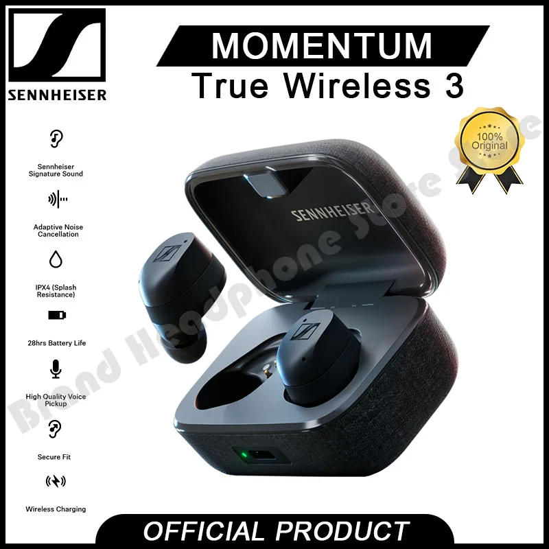 

100% Original Sennheiser MOMENTUM True Wireless 3 Noise Cancelling Headphones Sports Running Music Earplugs HIFI Stereo Headset