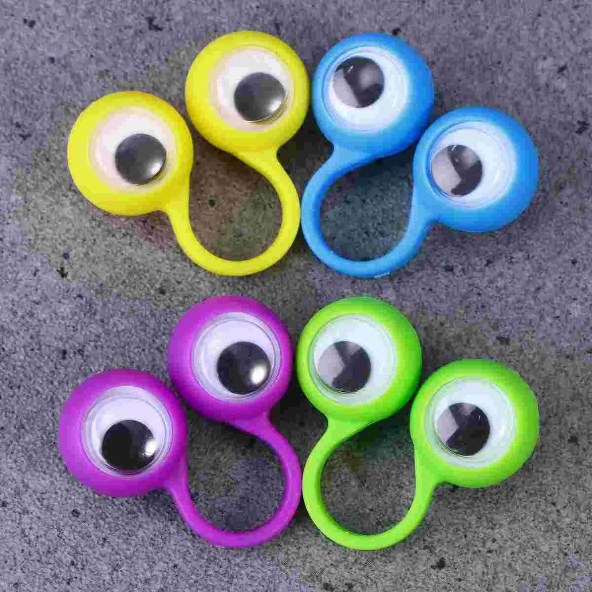 

10 PCS Halloween Child Christmas Gift Bags Goodie Stuffers Kids Eyes Finger Puppets