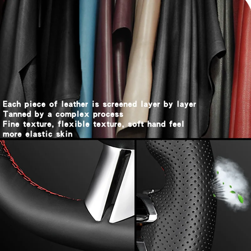 Фото Оплетка на руль автомобиля 100%, подходит для Mitsubishi Lancer Evolution EVO X 10 2008 2009 2010 2011 2012 2013 2014 2015 №5