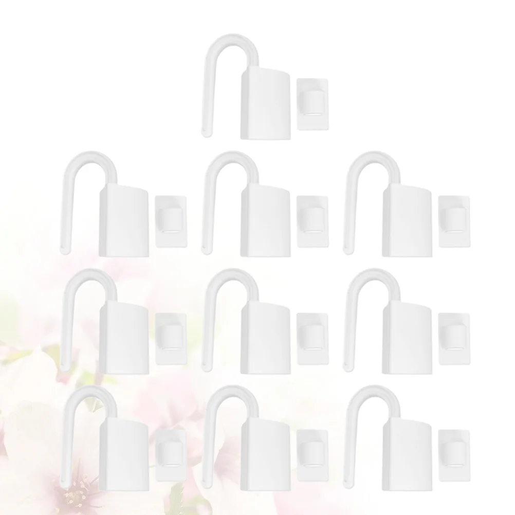 

10 Pcs Door Locks Children Anti-pinch Clips Wedge Shape White Holder Stopper Baby