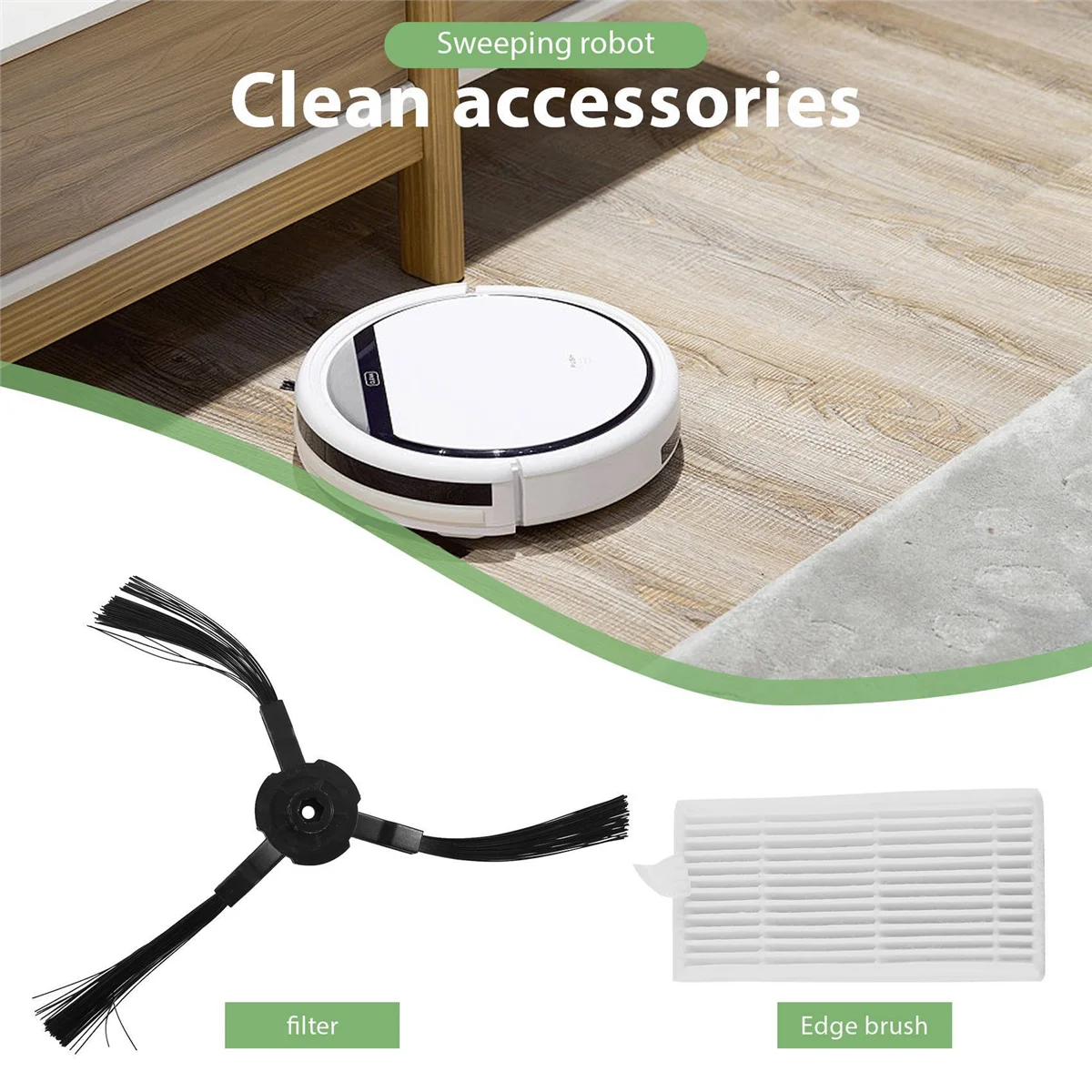 6X боковая щетка + 5X фильтр для Lidl SilverCrest SSR 3000 A1 аксессуары роботов-пылесосов