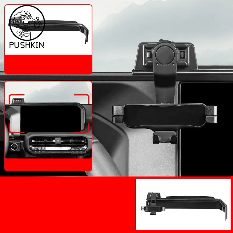 

Для Toyota Land Cruiser 250 Prado LC250 автомобильная приборная панель навигационный экран держатель телефона с ящиком для хранения аксессуары-органайзер