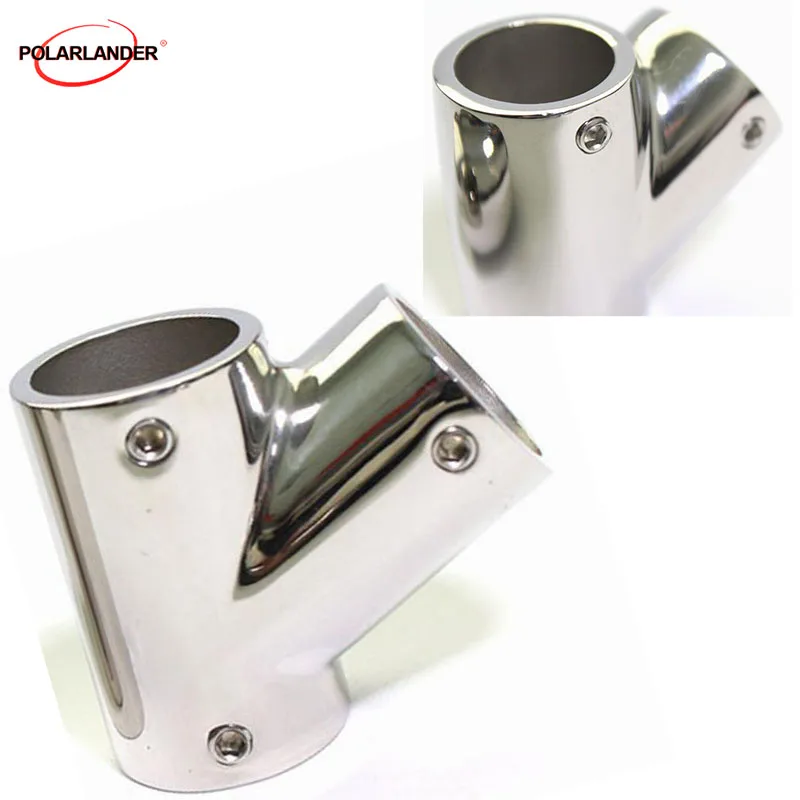 

Boat Hand Rail Fitting Fits 22mm 7/8" Pipe/ Tube - Marine Grade Corrosion Resistant Stainless Steel Left 3 Way 60° Silver 25MM