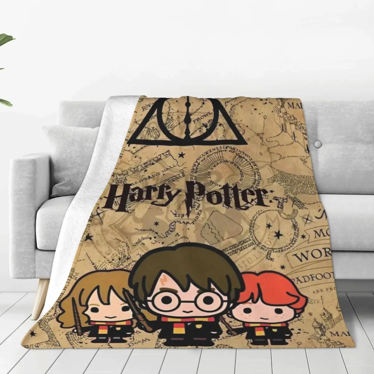 Одеяло из фильма H-HARRY P-POTTER фантазийное литературное романы теплое плюшевое