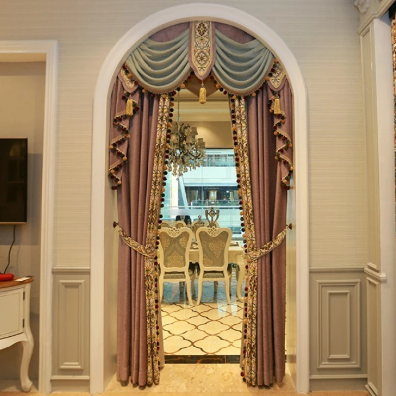 European-style Curtains for Living dining Room Bedroom Luxury Villa High-end High-precision Curtains