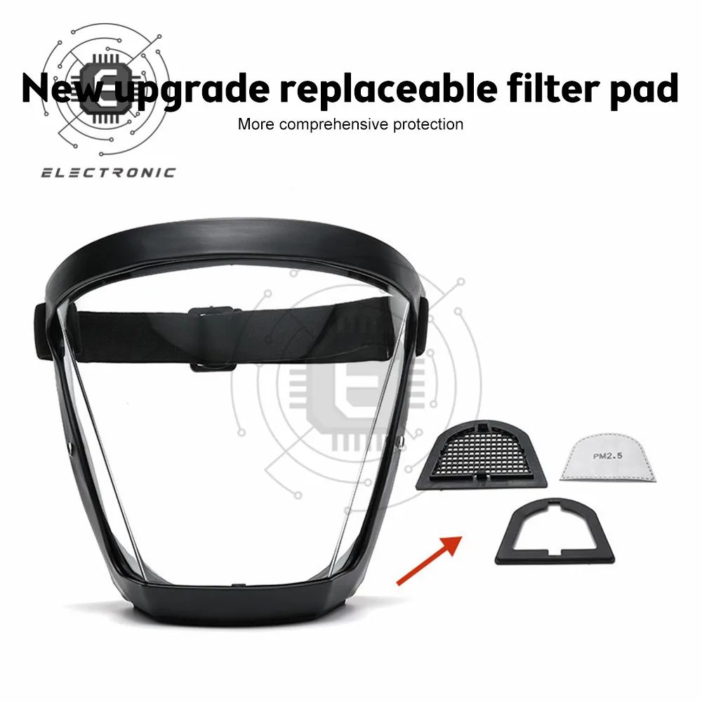 

Security Protection Transparent Full Face Shield Safety Glasses Protective Cover WindProof Anti-fog Eye Protection Face Mask
