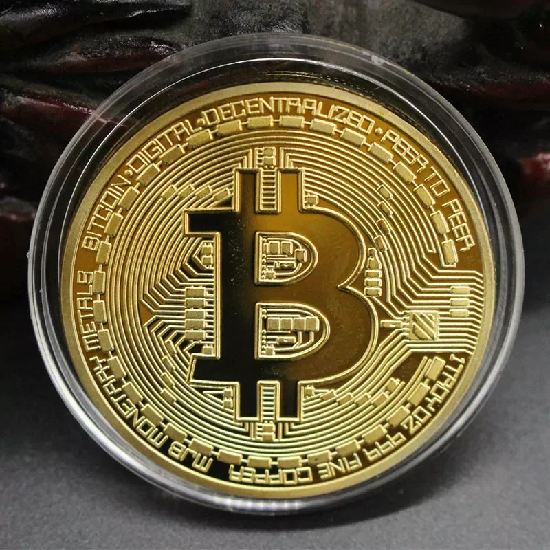 

NEW IN BTC Art Creative Coins Metal 1PCS Gift Plated Gold Bitcoints Collection Great Antique Imitation Souvenir Bitcon Collectib