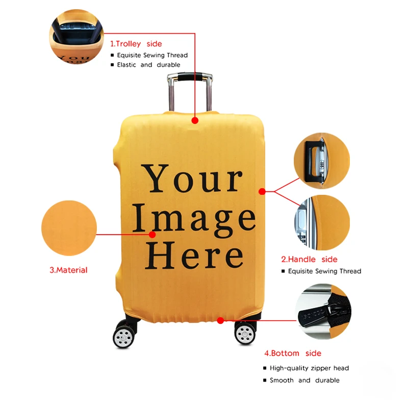 World Map / Animal Print Thick Luggage Cover Travel Accessories Elastic Suitcase Cover Travel Trolley Case Protective Covers