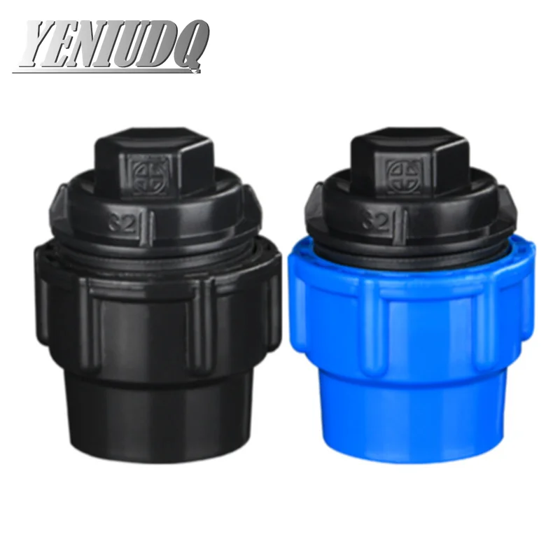 

20mm 25mm 32mm 40mm 50mm Water-saving irrigation PE Tap Pipe Plugging Fast Nozzle Black Plastic Tube Connector Fittings