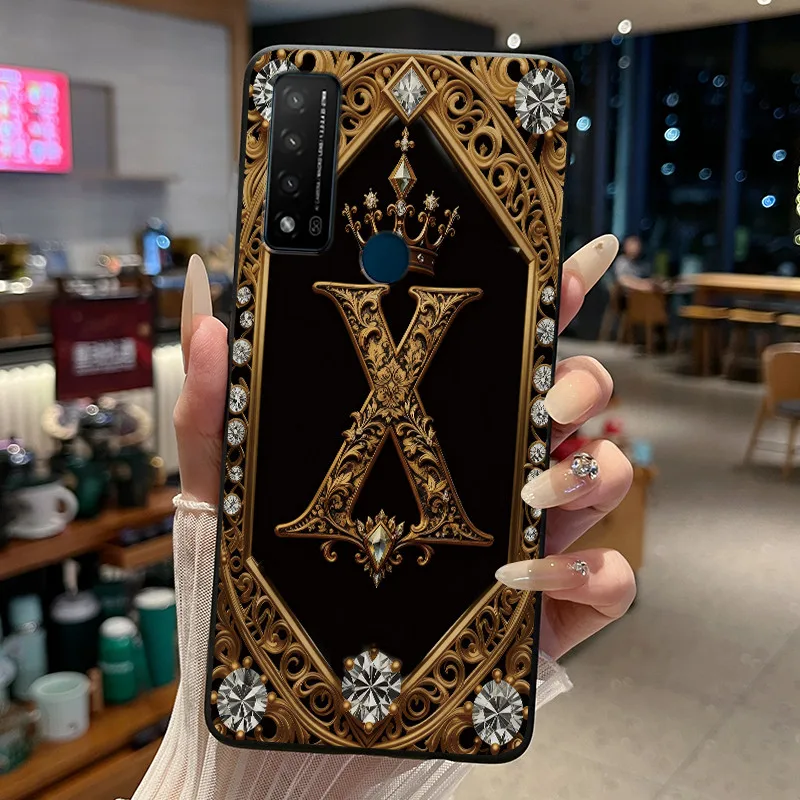 Фото Чехол для телефона TCL 20R 5G/TCL Bremen 5G/TCL 20AX 5G, мягкая силиконовая задняя крышка с узором в виде начальных букв, модный защитный чехол №2