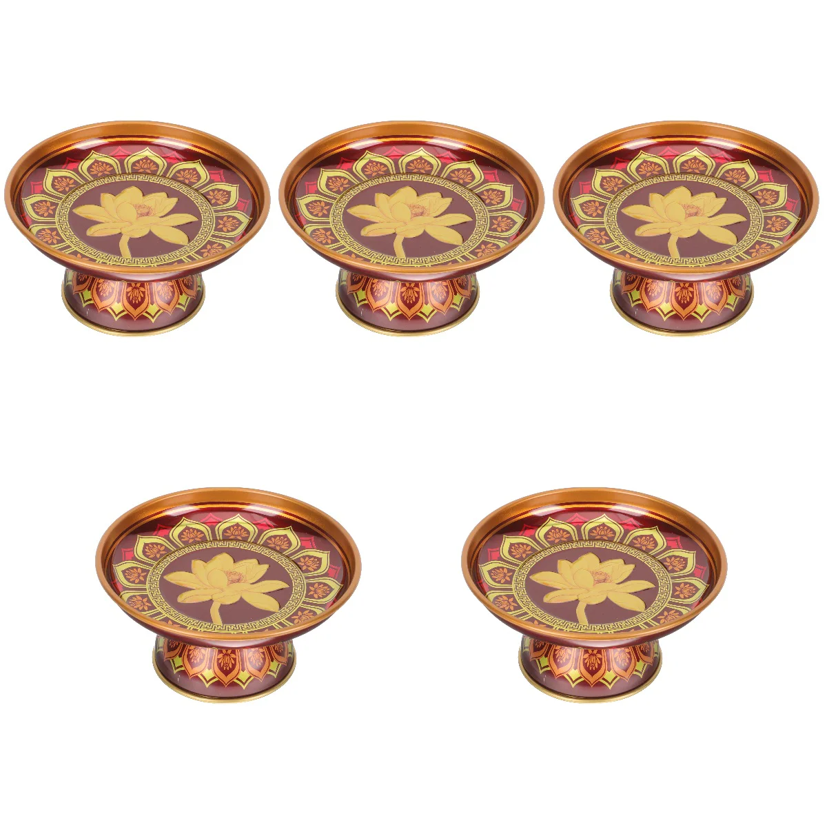 

5pcs Offering Plate Temple Tray Ritual Tray Supply for Temple