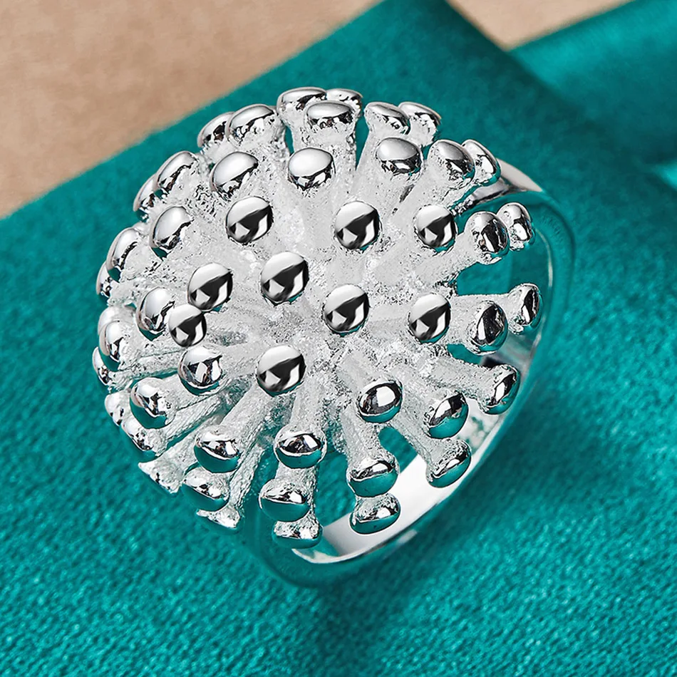 

Blueench 925 Sterling Silver Mushroom Ring For Women Proposal Wedding Fashion Charm Jewelry