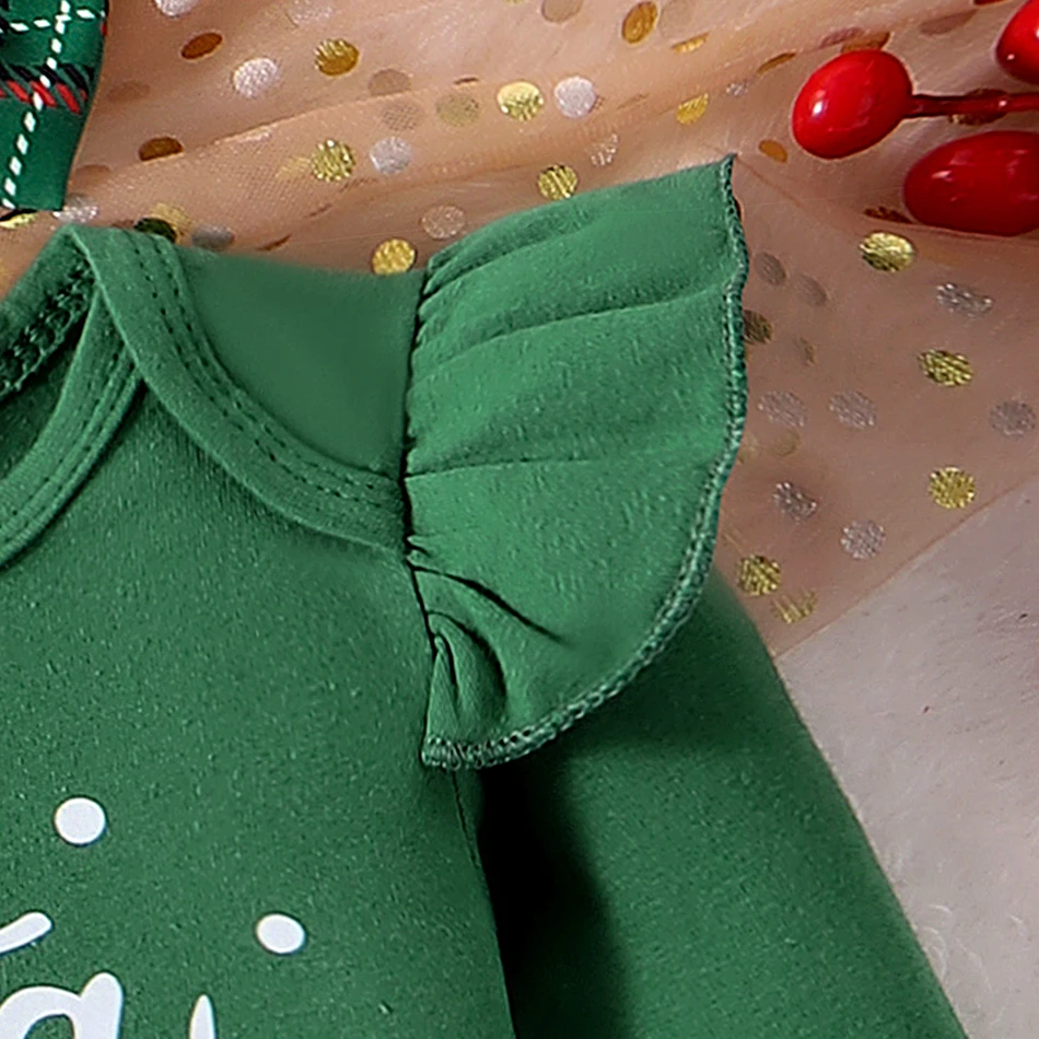 Рождественский комбинезон для новорожденных от 0 до 18 месяцев топ с длинными