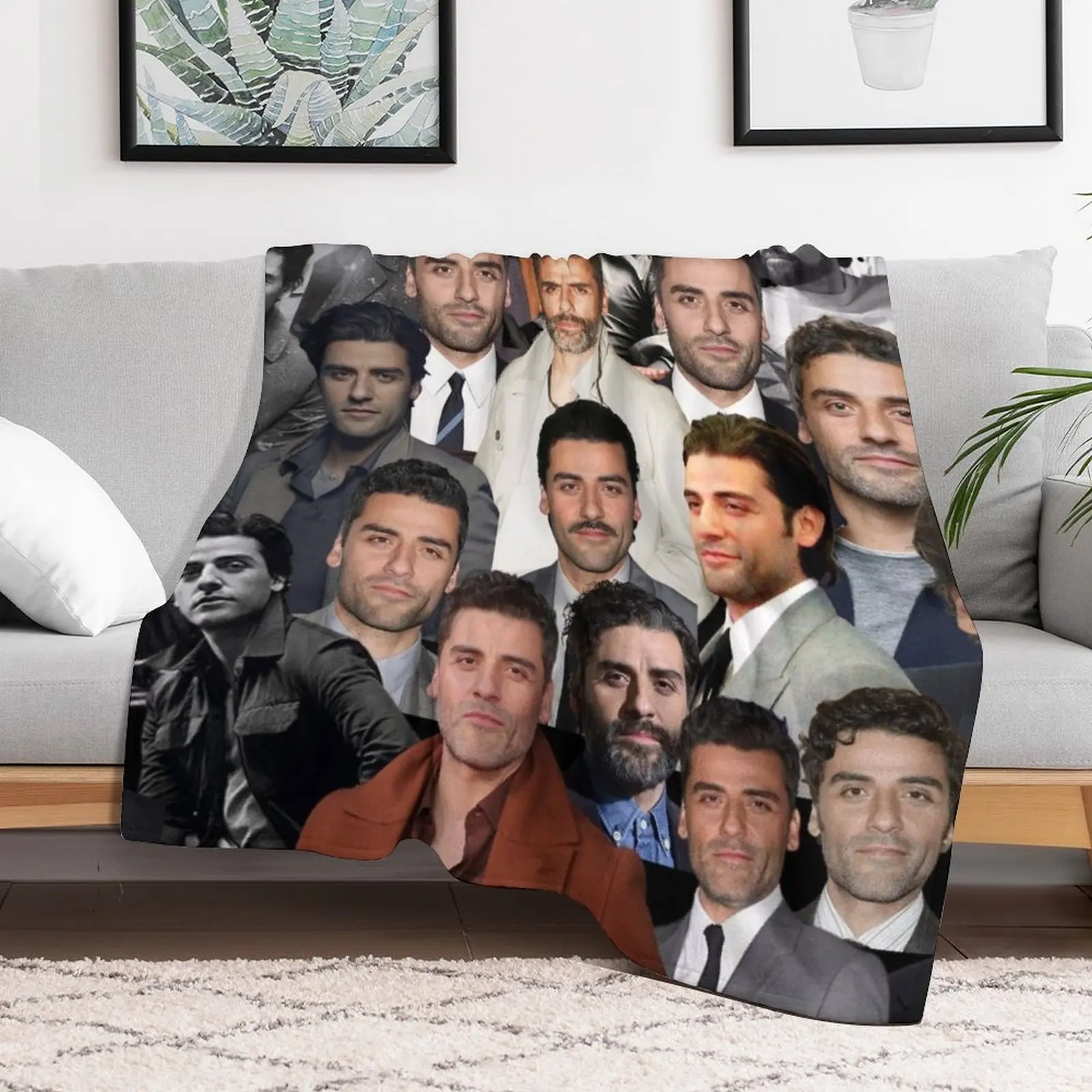 Оскар Исаак фотоколлаж Плед Роскошные мягкие одеяла