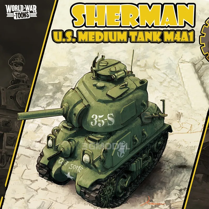 MENG WWT-002 Q Versin клеевое разделение цвета Sherman U.S. Средний бак M4A1 сборка модели